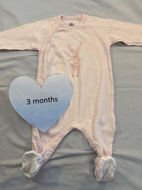 Petit Bateau - Light Pink Baby Onesie Sleeper/Footie/Romper